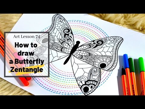 Step by step tutorial on how to draw Zentangle artwork