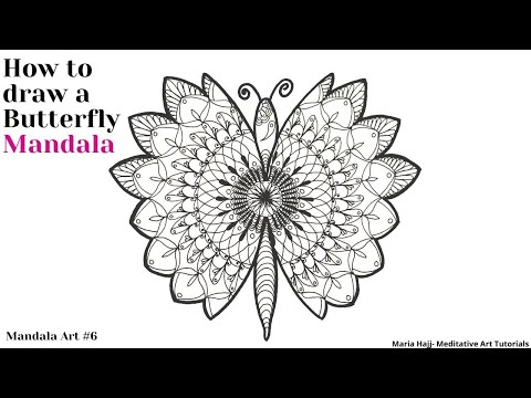 Easy hacks to draw a butterfly Mandala (includes grid measures and step by step details) Tutorial #6