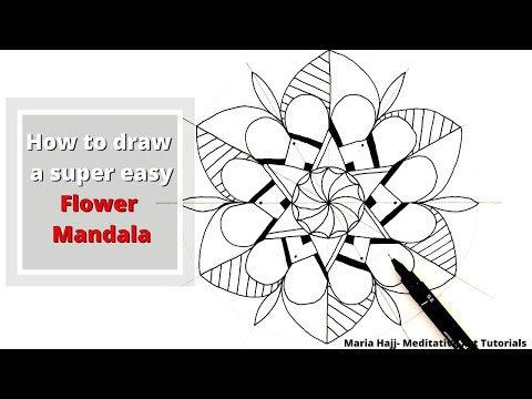Step by step tutorial for beginners/ Simple &amp; Easy Mandala #1
