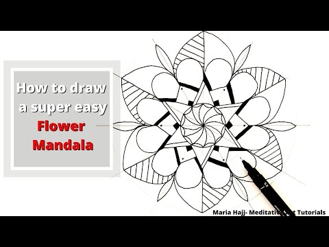 How to dot paint a mandala without drawing a mandala grid