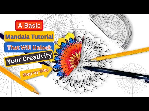 How to draw a Basic Mandala for Beginners- Art Lesson 138