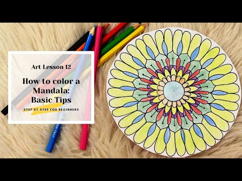 How to draw Mandala for Beginners | step by step | doodle art | Art Lesson 12