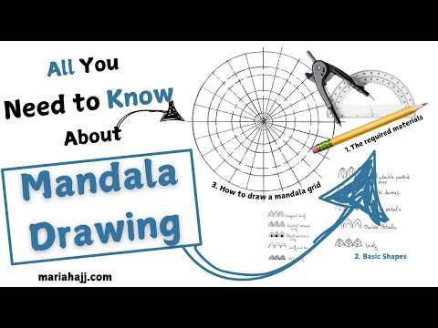 How to draw Mandala for Beginners | step by step | doodle art | Art Lesson 62