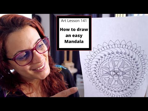How to draw Mandala for Beginners | step by step | doodle art| Art Lesson 141