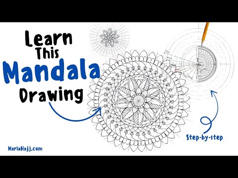 How to draw Mandala for Beginners | step by step | Art Lesson 141