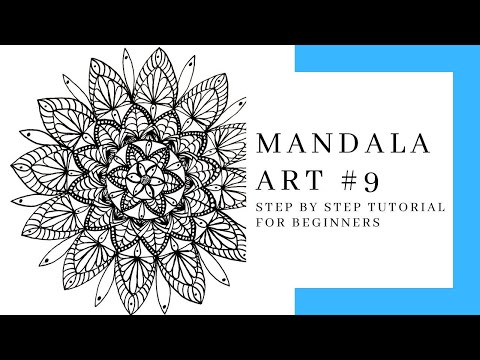 Mandala Drawing- How to draw a Mandala Tutorial #11- Step by step- detailed instructions