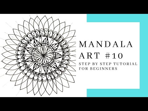 How to draw a beautiful flower mandala