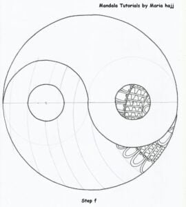  this is a yin yang mandala with a mandala grid on one side and some mandala patterns