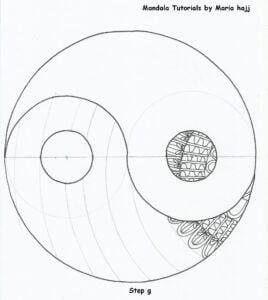 this is a yin yang mandala with a mandala grid on one side and some mandala patterns