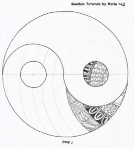 this is the image of a yin yang with a mandala on one side