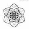 this is the image of a mandala created with a number of leaf patterns