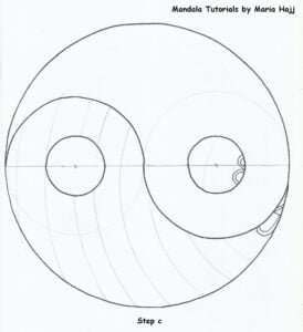 this is a yin yang with a mandala grid on one side