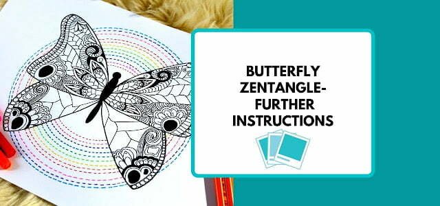 this is the image of a butterfly zentangle