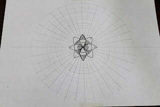 this is the image of mandala sketched on a mandala grid