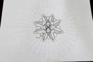 this is the image of mandala sketched on a mandala grid