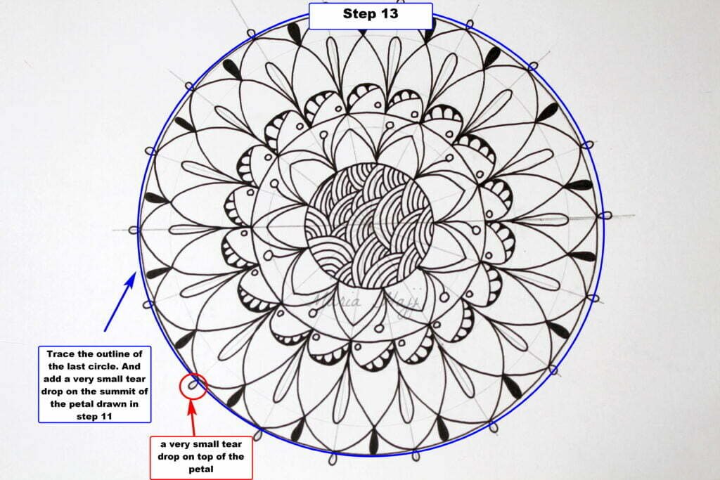 this is the image of an easy mandala with description boxes