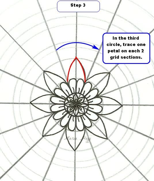 How to draw a detailed mandala with intersected patterns