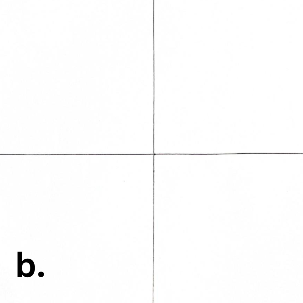 a paper divided into four equal sections