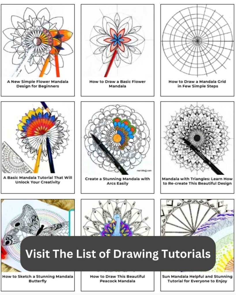 this is a collage of many mandalas