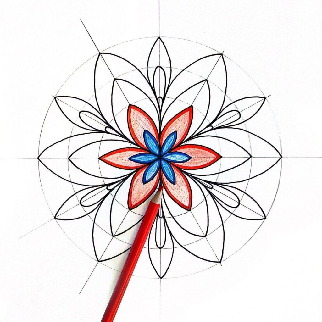 This is the image of a basic mandala flower