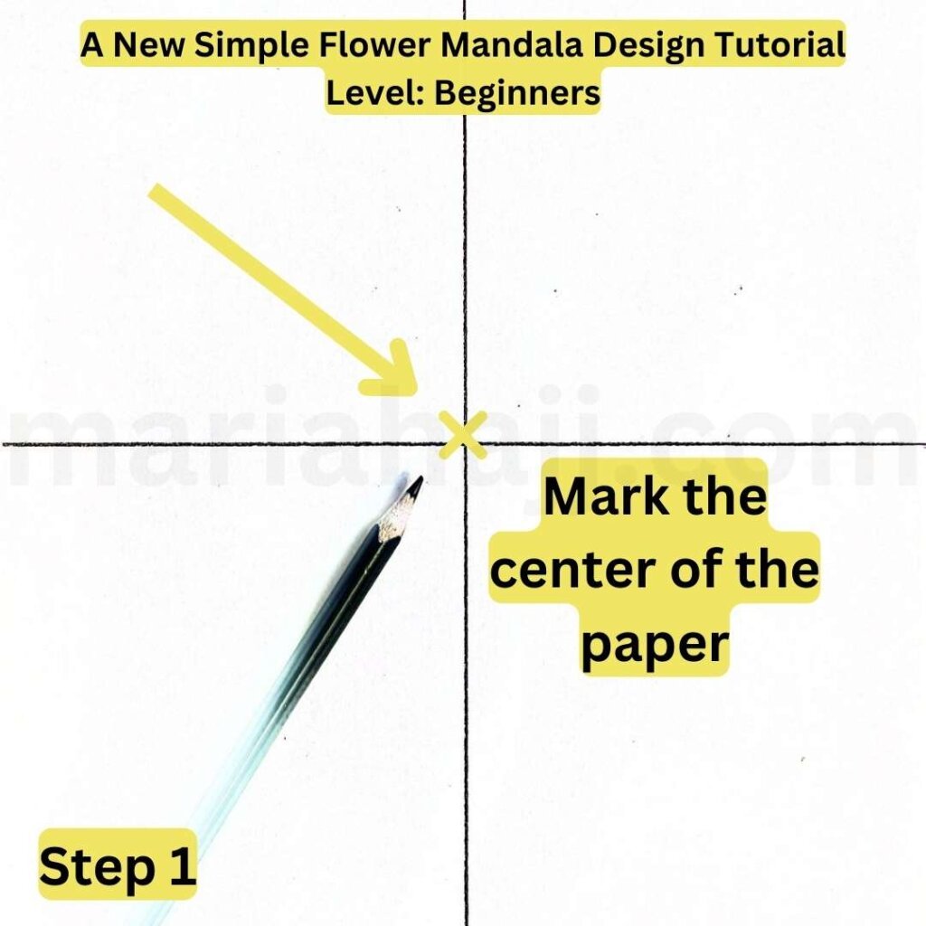 this is an image showing a pencil with two perpendicular lines, and text boxes with instructions