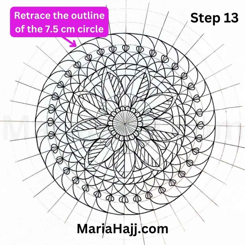 this is the image of a mandala flower, a mandala grid and a box of instructions