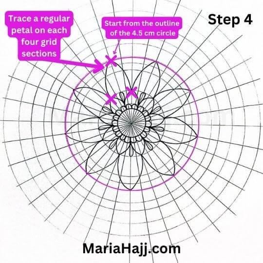 an image showing how to draw a mandala