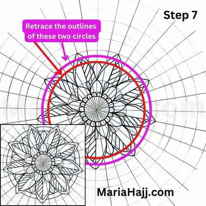 This is an illustration of a mandala tutorial