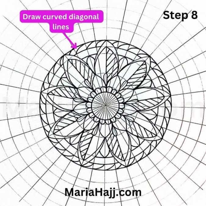 this is the image of a flower mandala in a mandala grid