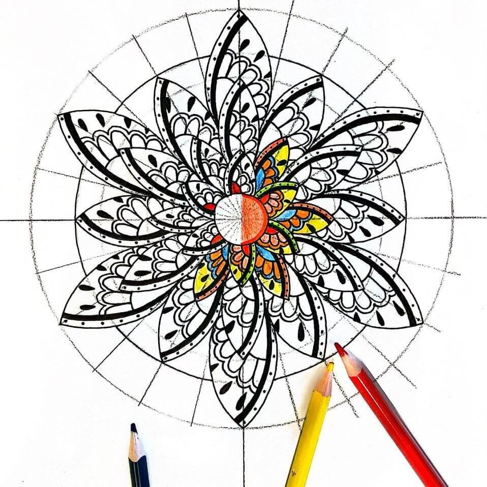 this is the image of an easy mandala drawing