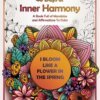 this is the cover image of a mandala coloring book showing a flower mandala colored in pink