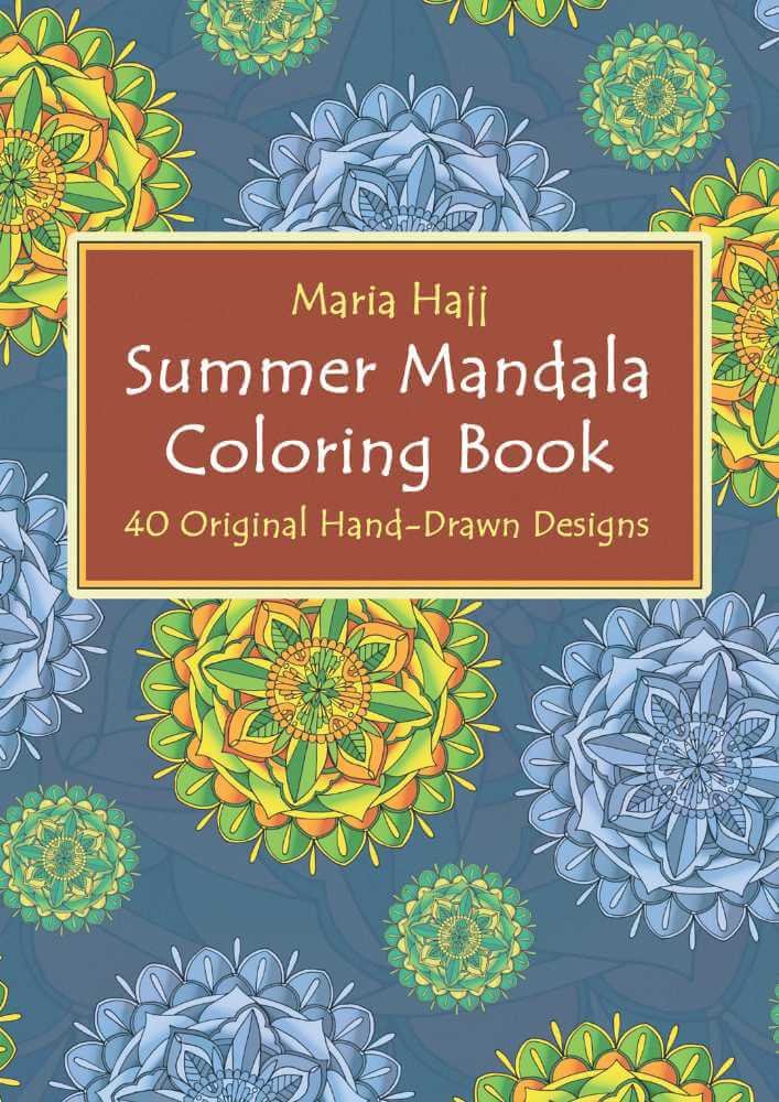 this is the cover of the summer mandala coloring book